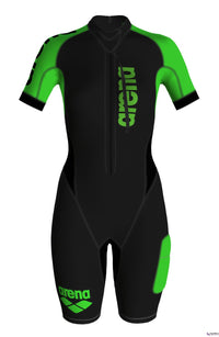 W Swimrun Wetsuit black-fluo-green