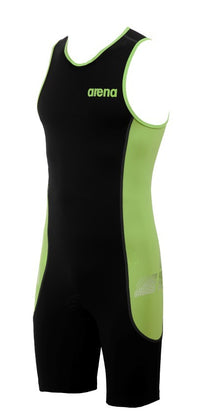 M Rear Zip Trisuit St black/pea-green