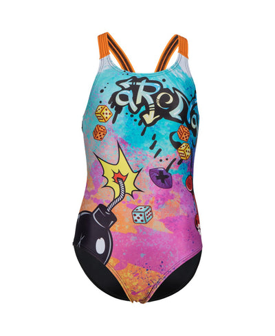 G Swimsuit V Back Placement black-mango