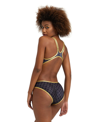 W 50Th Swimsuit Tech One Back black-multi-gold