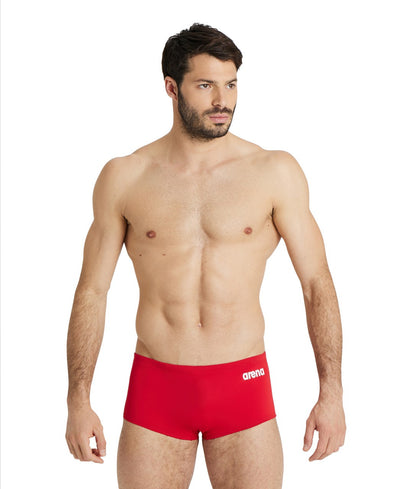 M Team Swim Low Waist Short Solid red-white