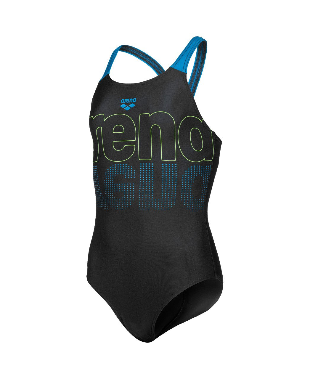 G Swimsuit V Back Graphic black-turquoise