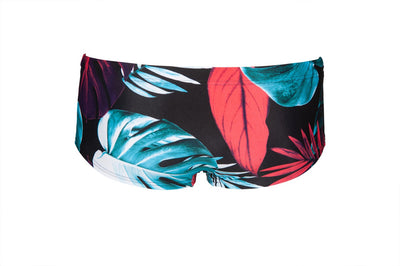 M Tropical Leaves Low Waist Short black-multi