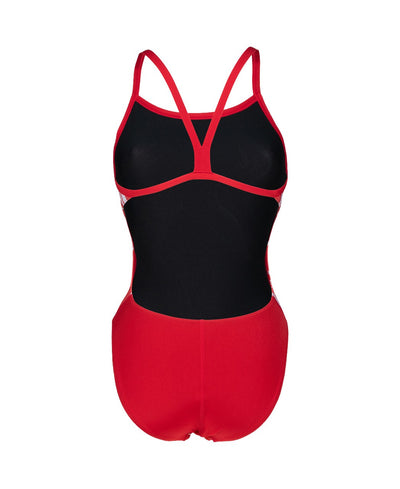 W Swimsuit Challenge Back Marbled red-redmulti