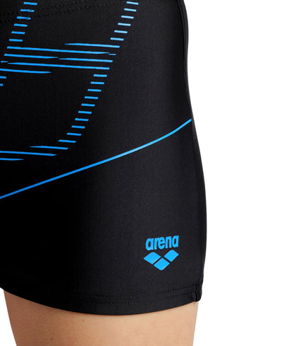 B Swim Short Logo black-turquoise