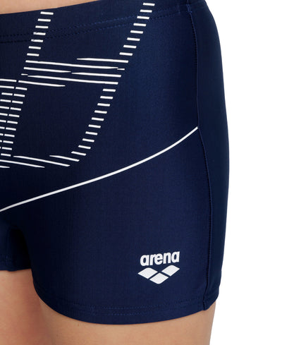 B Swim Short Logo navy-white