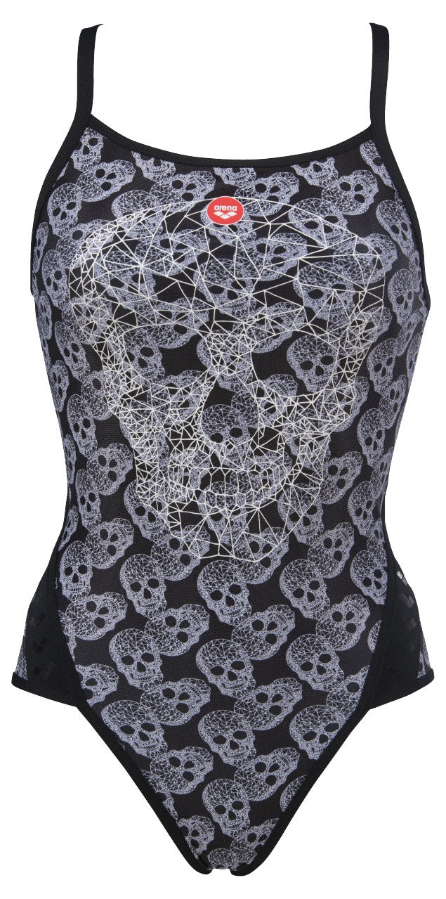 W Crazy Pop Skulls Superfly Back One Piece black-multi