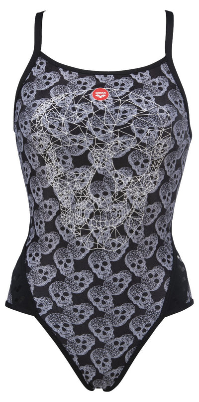 W Crazy Pop Skulls Superfly Back One Piece black-multi