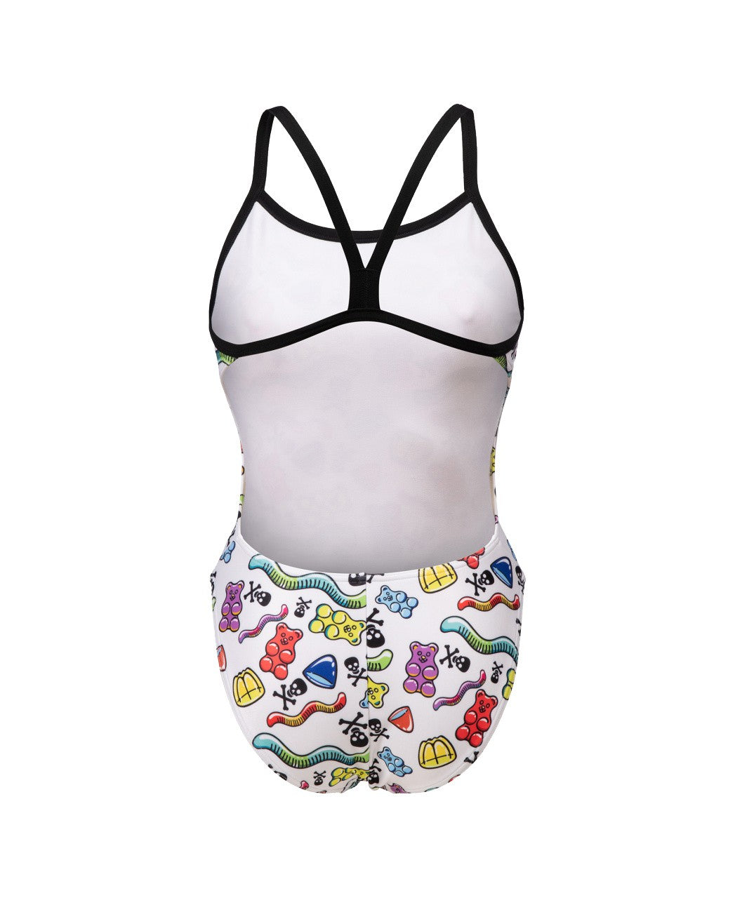 W Crazy Gummy Swimsuit Challenge Back black/white-mult