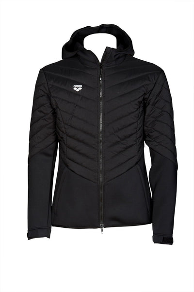 M Hooded FZ Half-Quilted Jacket black