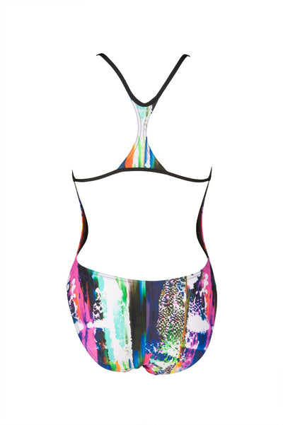 W Vivid Booster Back One Piece pink-multi-black