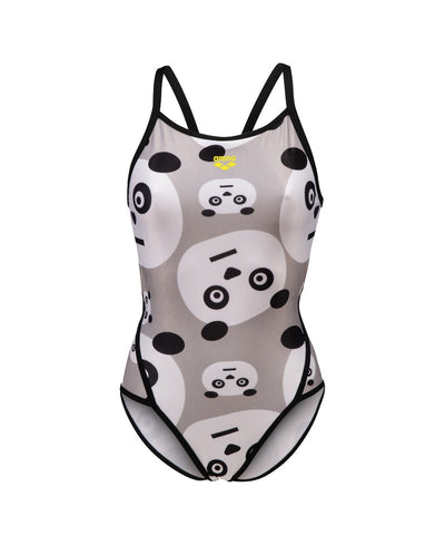 W Crazy Panda Swimsuit Super Fly Back black/white-mult