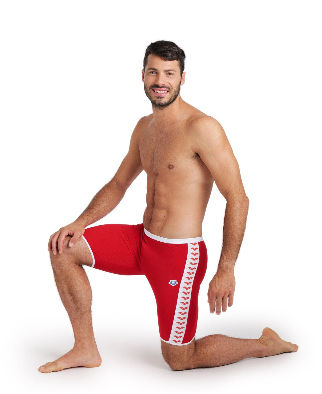 M Icons Swim Jammer Solid red-white