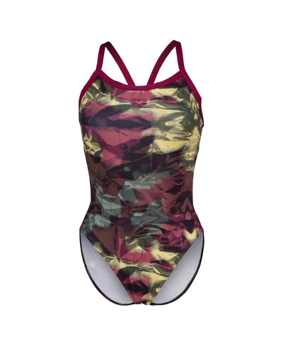W Hero Camo Swimsuit Challenge Back redfandango/multi