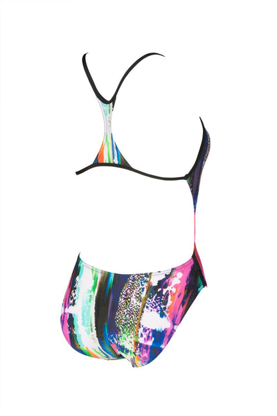 W Vivid Booster Back One Piece pink-multi-black