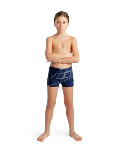 B Swim Short Logo navy-white