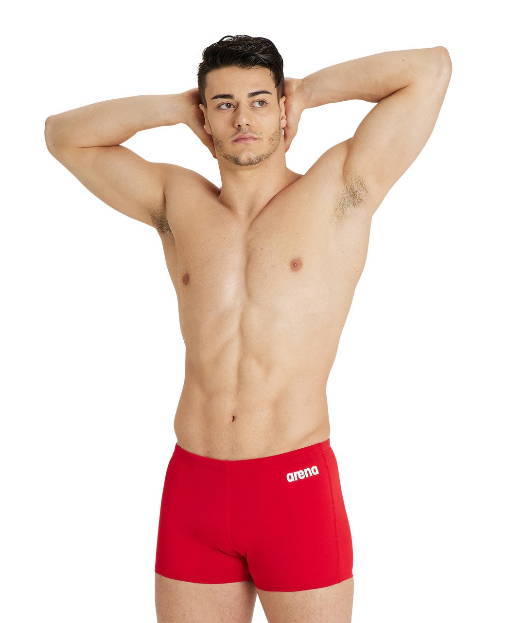 M Team Swim Short Solid red-white