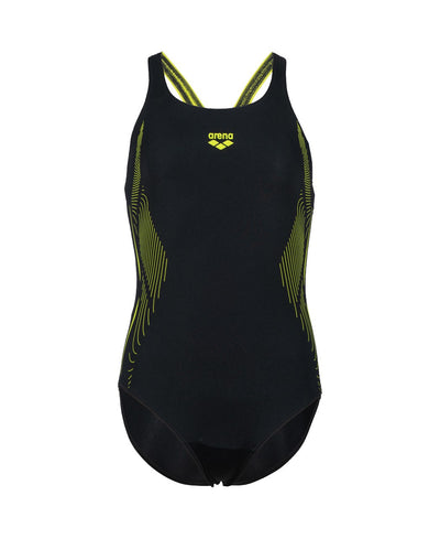 G Swimsuit Swim Pro Back Graphic black-softgreen