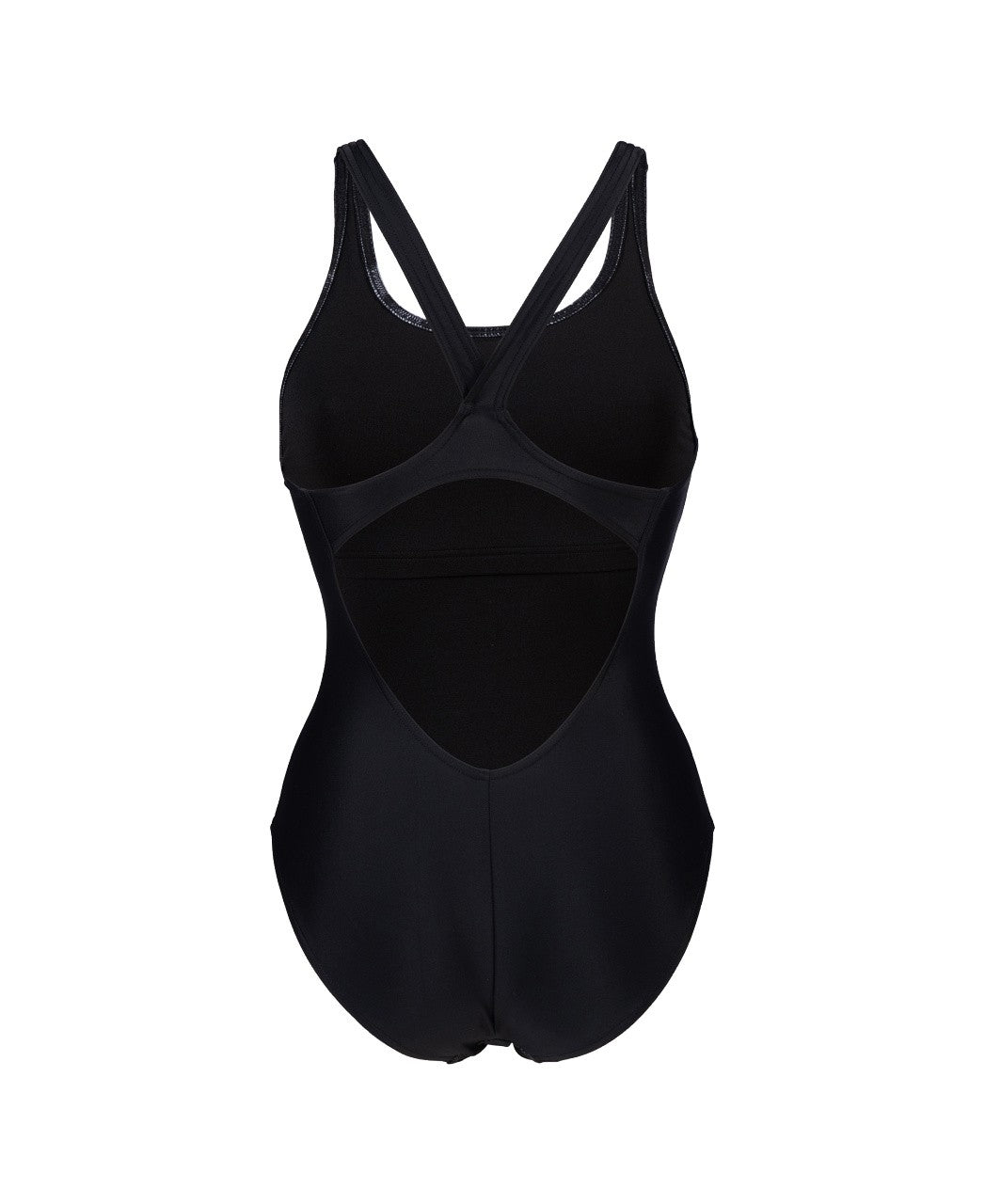 W Overlar Swimsuit V Back black-black