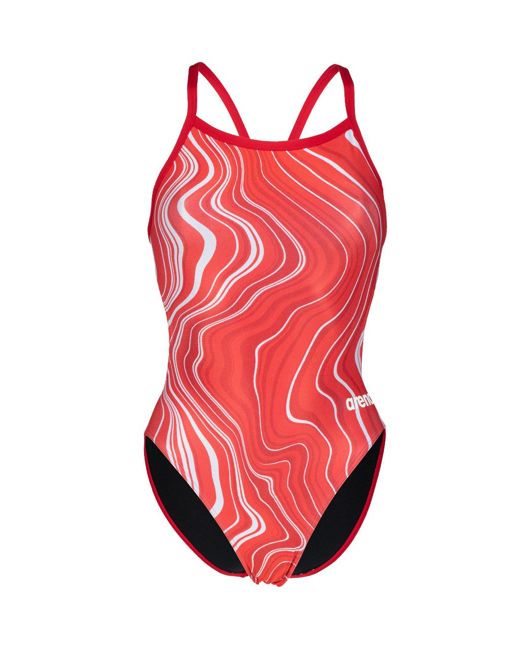 W Swimsuit Challenge Back Marbled red-redmulti