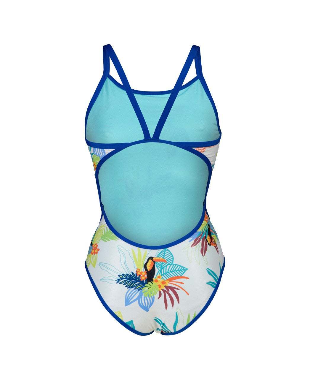 W Toucan Swimsuit Super Fly Back neonblue-whitemulti