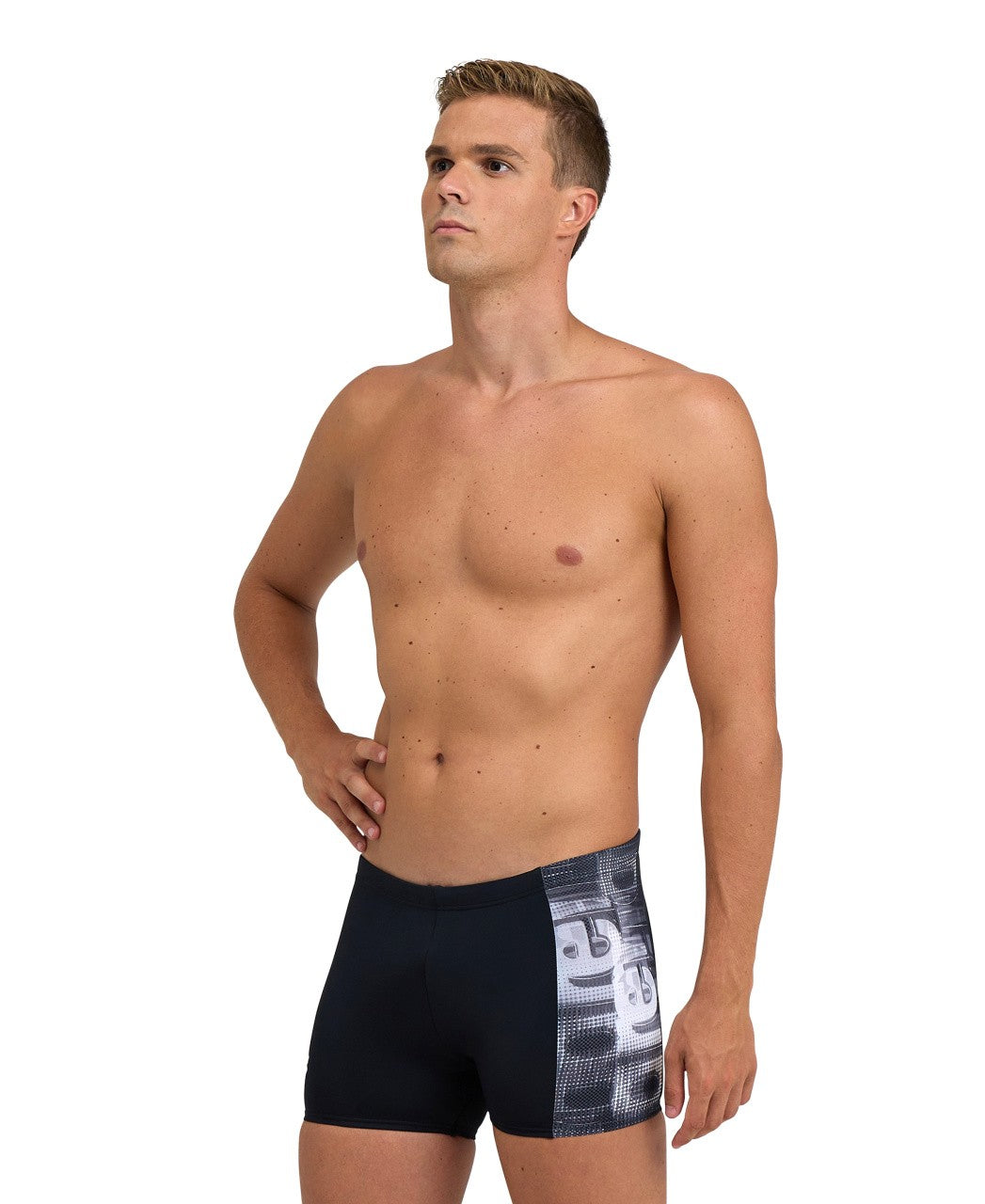 M Overlap Swim Short black-whitemulti