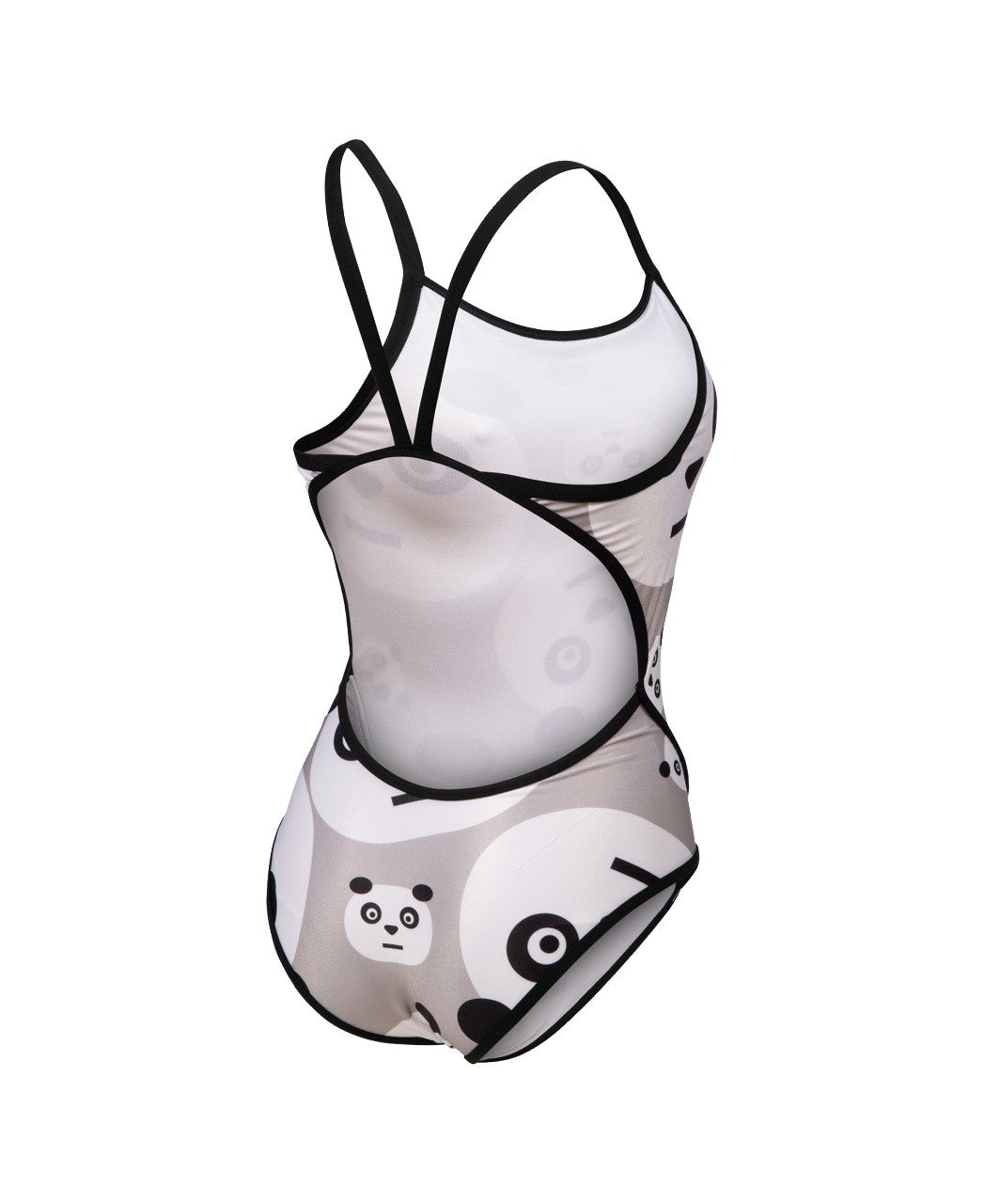 W Crazy Panda Swimsuit Super Fly Back black/white-mult