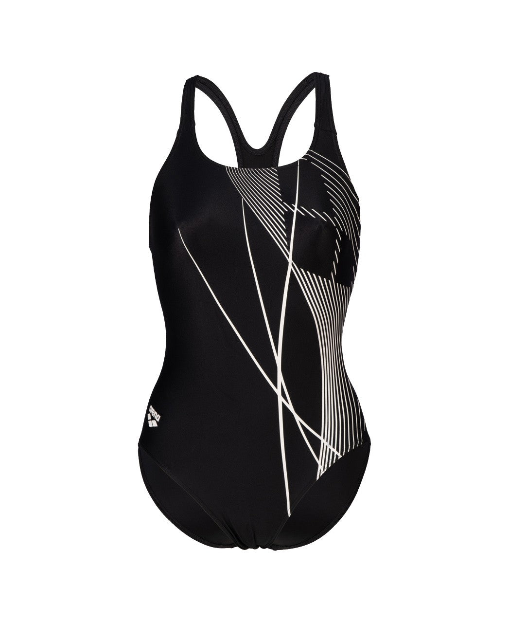 W Branch Swimsuit Swim Pro Back black-white