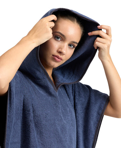 Hooded Poncho greyblue