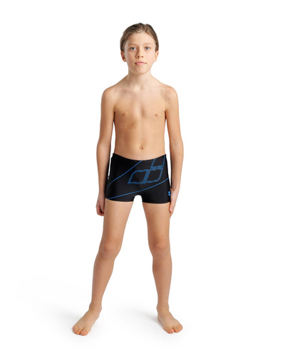 B Swim Short Logo black-turquoise