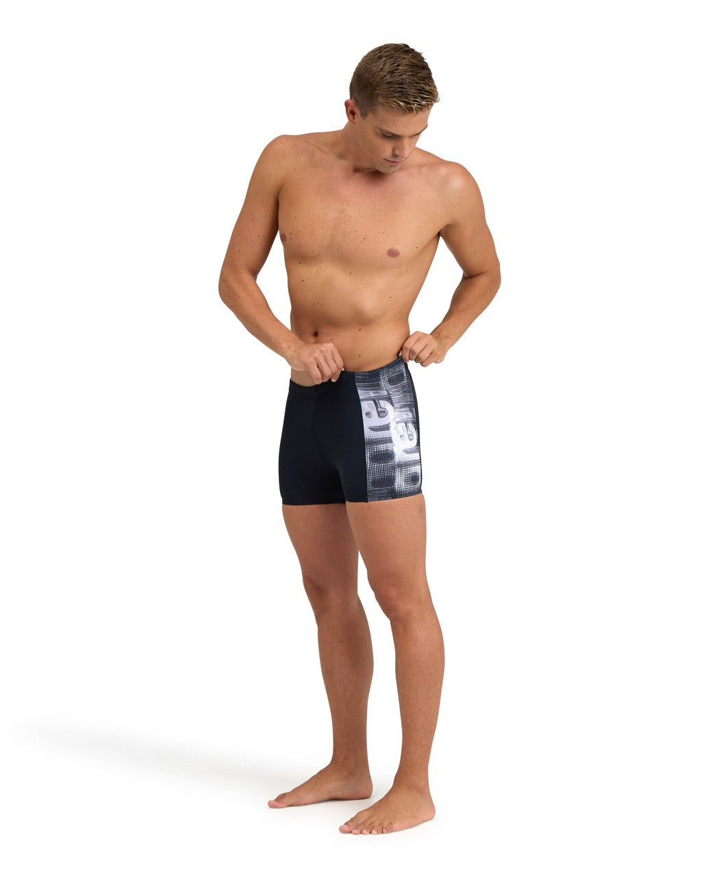 M Overlap Swim Short black-whitemulti