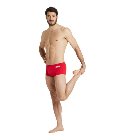 M Team Swim Low Waist Short Solid red-white