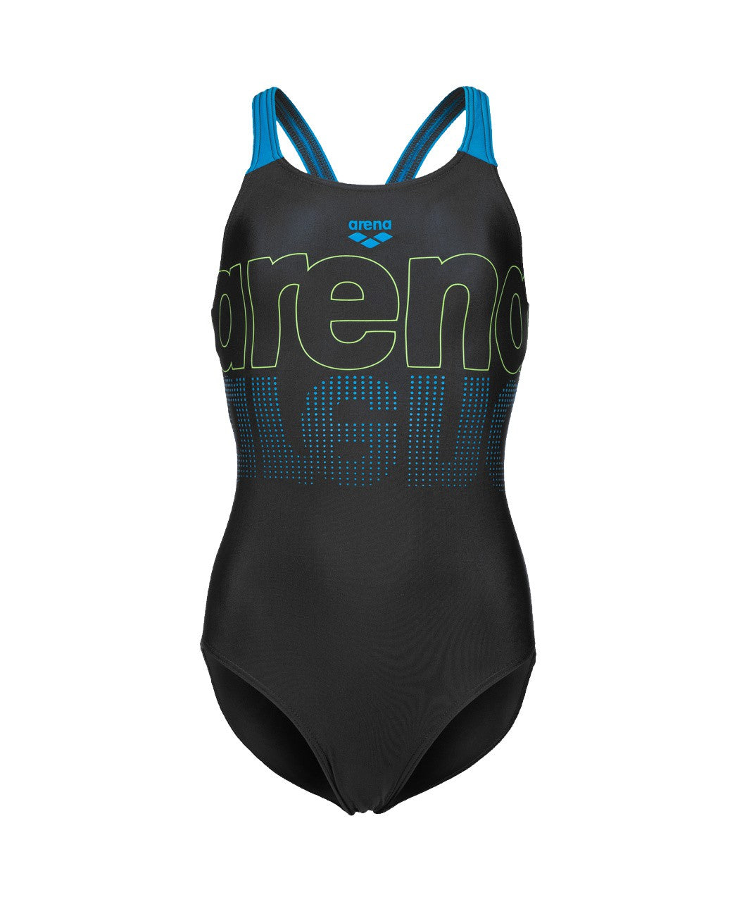 G Swimsuit V Back Graphic black-turquoise