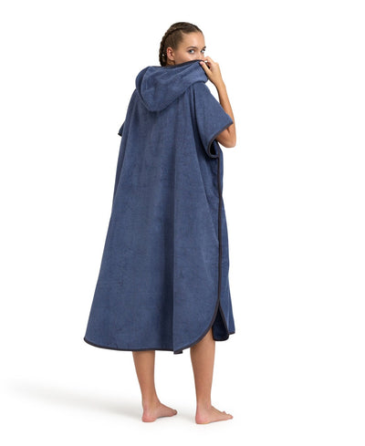 Hooded Poncho greyblue