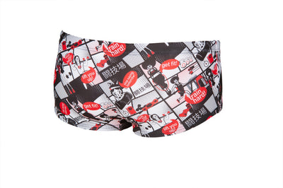 M Comics Race Low Waist Short red-multi