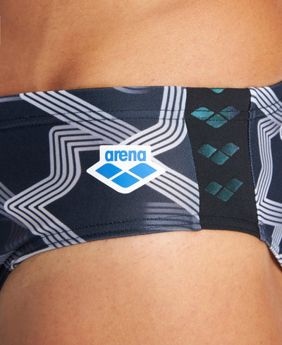 M Printed Iconic Brief black multi