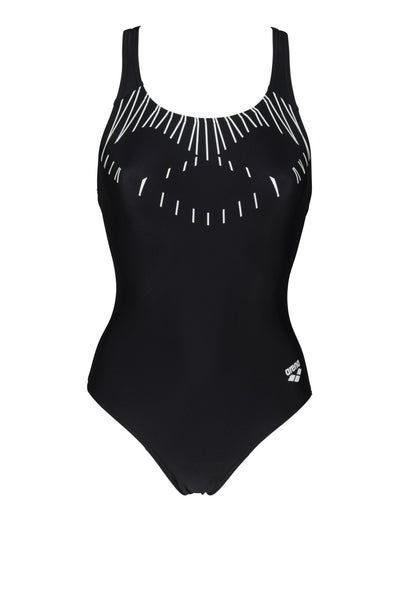 W Trick Swim Pro Back One Piece black-white