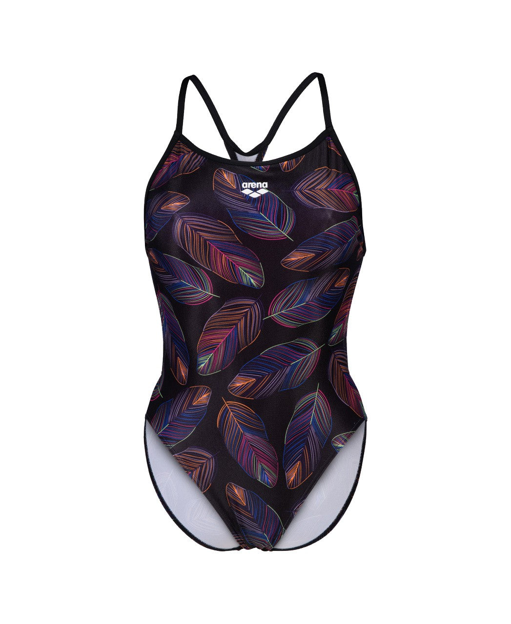 W Falling Leaves Swimsuit Booster Back black-multi