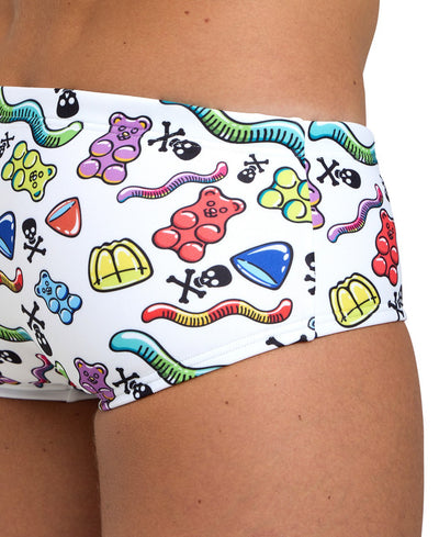 M Crazy Gummy Swim Low Waist Short white-multi