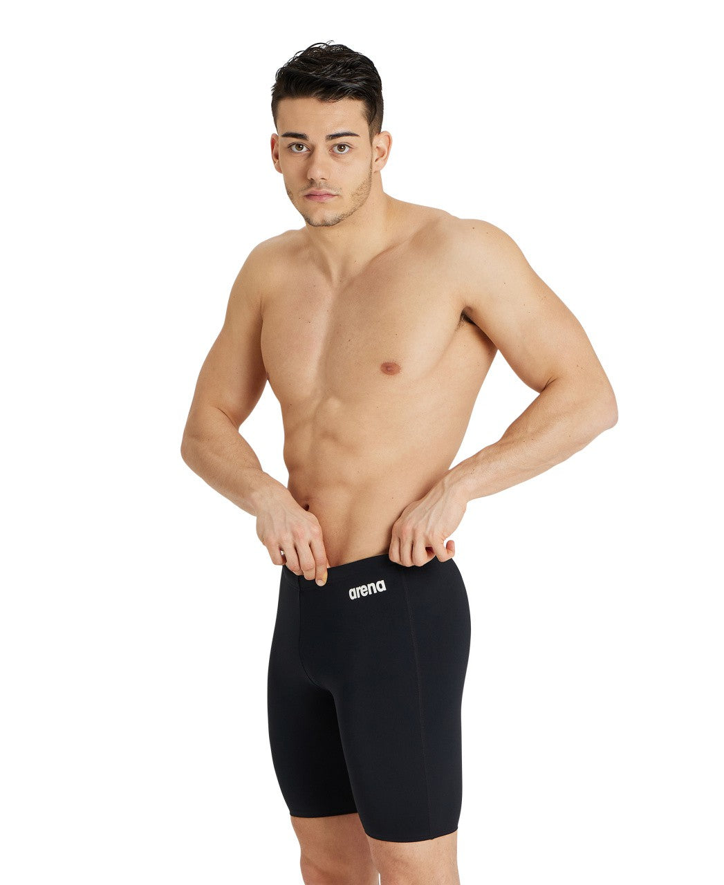 M Team Swim Jammer Solid black-white