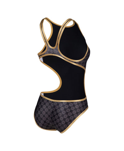 W 50Th Swimsuit Tech One Back black-multi-gold