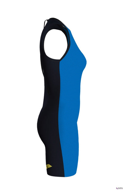 W Pwskin Carbon Speedsuit Rear Zip fast-blue-grey