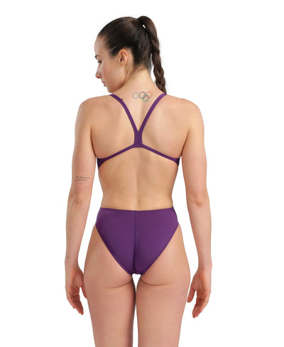 W Team Swimsuit Challenge Solid plum-white