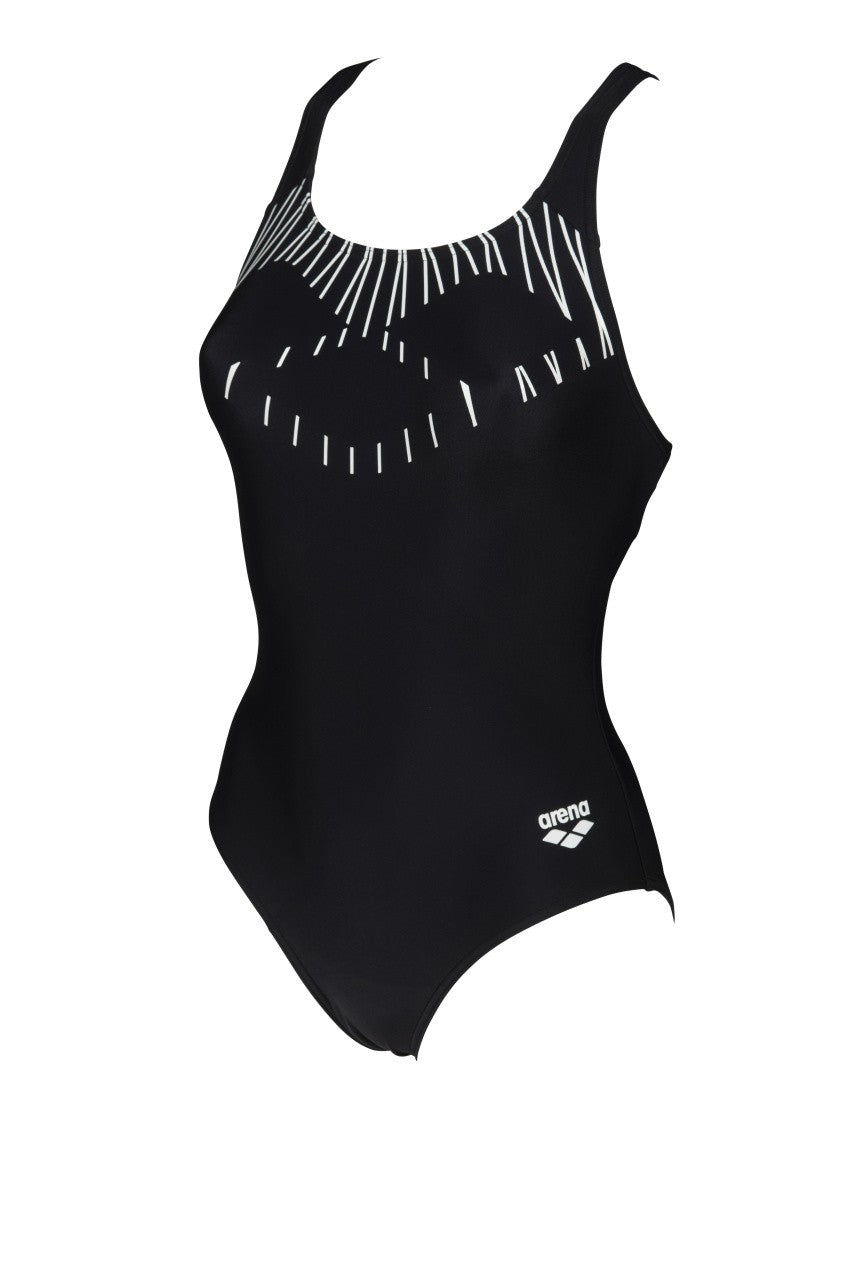 W Trick Swim Pro Back One Piece black-white