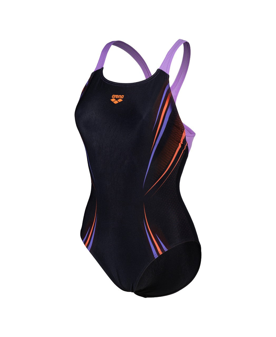 W Spikes Swimsuit Swim Pro Back B black-lavanda