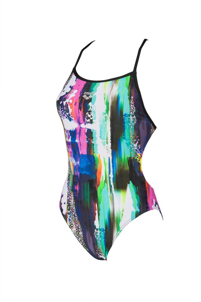 W Vivid Booster Back One Piece pink-multi-black