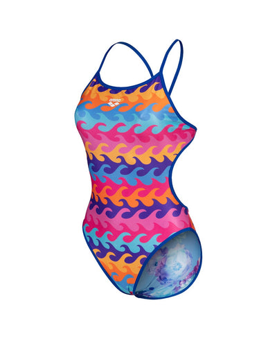 W Swimsuit Challenge Back Reversible Ao neonblue