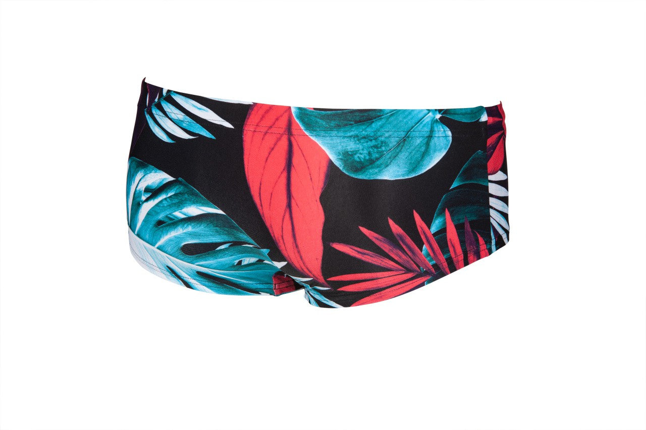 M Tropical Leaves Low Waist Short black-multi