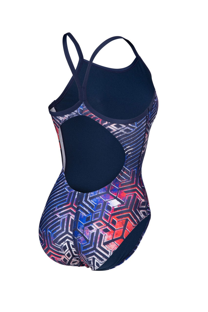 W Kikko Pro Swimsuit Lightdrop Back usflag