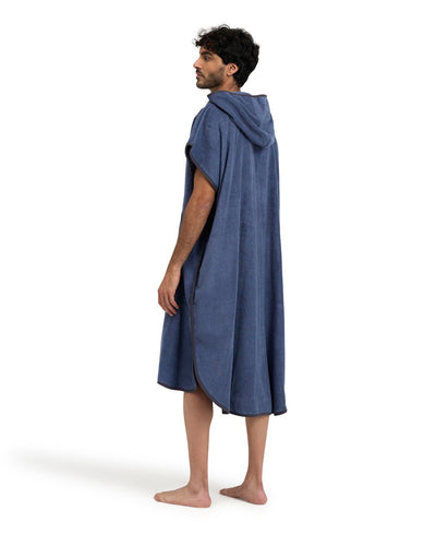 Hooded Poncho greyblue